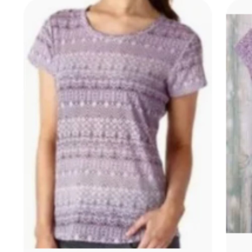 Marmot fitted purple Aztec short sleeve tee M